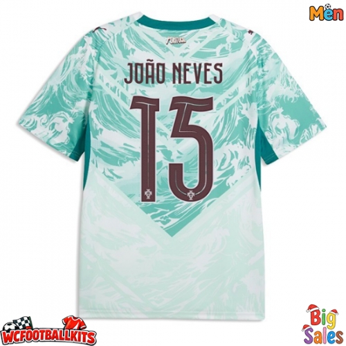 Portugal Joao Neves #15 Replica Away Stadium Shirt World Cup 2026 Short Sleeve
